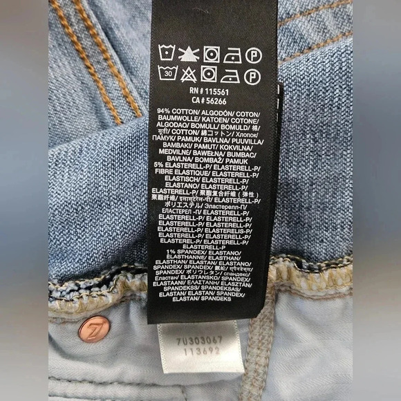 7 for all mankind Josefina high rise jeans size 28 medium wash - Picture 8 of 8